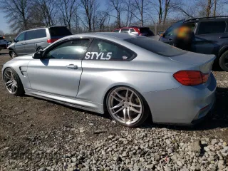 2015 BMW M4 with VIN WBS3R9C57FK331291, listed as a Copart auction lot 47927615 with 156,854 mi miles and Salvage Title. Bid and sale history available at carsss.com. Image 2.