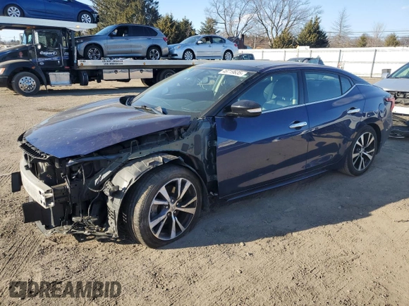 2018 Nissan Maxima SV with VIN 1N4AA6AP7JC408808, listed as a Copart auction lot 46719635 with 43,583 mi miles and Salvage Title. Bid and sale history available at DreamBid. Image 1.