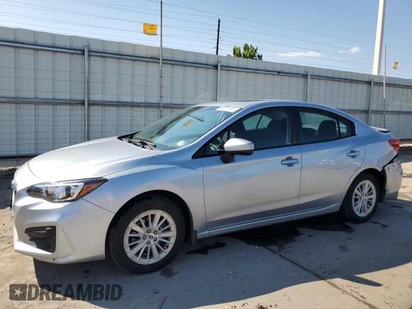 2017 Subaru Impreza Premium with VIN 4S3GKAD64H3607316, listed as a Copart auction lot 59721515 with 96,582 mi miles and Salvage title. Bid and sale history available at DreamBid. Image 1.