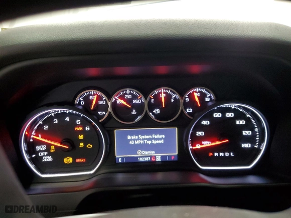 2019 Chevrolet Silverado 1500 LT Trail Boss with VIN 1GCPYFED2KZ161356, listed as a Copart auction lot 45027035 with 102,387 mi miles and Salvage Title. Bid and sale history available at carsss.com. Image 9.