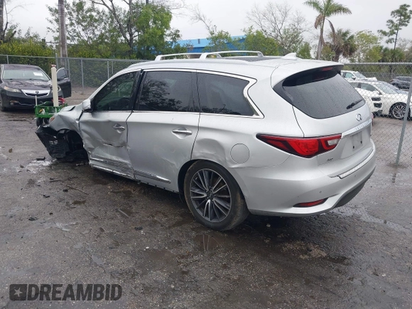 2019 Infiniti QX60 Pure z VIN 5N1DL0MM9KC534133, wystawiony jako IAAI lot #41407744 z przebiegiem 215 402 mil mil oraz . Historia ofert i sprzedaży dostępna na DreamBid. Obrazek 3.