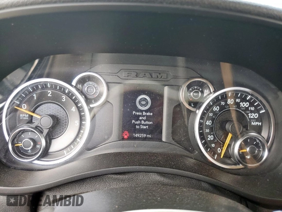 2019 Ram 2500 Tradesman with VIN 3C6UR5HJ2KG709181, listed as a Copart auction lot 62697695 with 149,259 mi miles and Salvage title. Bid and sale history available at DreamBid. Image 9.