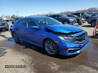 2020 Honda Civic Sedan EX-L with VIN 19XFC1F79LE018049, listed as a Copart auction lot 52382105 with 59,517 mi miles and Salvage Title. Bid and sale history available at carsss.com. Image 4.