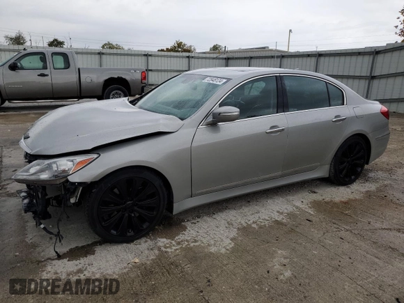 2012 Hyundai Genesis 5.0L R-Spec with VIN KMHGC4DH1CU203677, listed as a Copart auction lot 72848124 with 116,897 mi miles and Salvage Title. Bid and sale history available at carsss.com. Image 1.