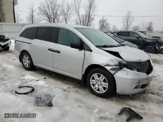 2011 Honda Odyssey LX with VIN 5FNRL5H24BB083387, listed as a Copart auction lot 43551985 with 0 mi miles and Salvage Title. Bid and sale history available at carsss.com. Image 4.