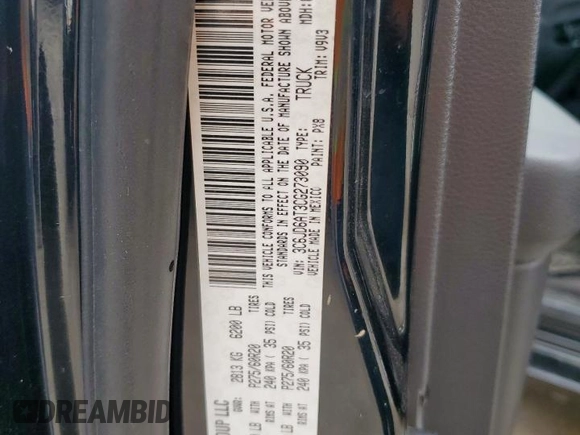 2012 Ram 1500 Express with VIN 3C6JD6AT3CG273090, listed as a Copart auction lot 50933795 with 118,470 mi miles and Clean title. Bid and sale history available at DreamBid. Image 12.