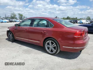 2015 Volkswagen Passat SEL Premium with VIN 1VWCT7A33FC123141, listed as a Copart auction lot 53284595 with 87,450 mi miles and Salvage title. Bid and sale history available at DreamBid. Image 2.