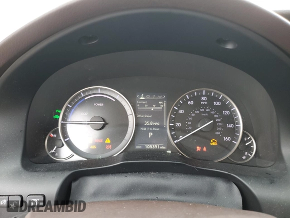 2016 Lexus ES 300h with VIN JTHBW1GG1G2113792, listed as a Copart auction lot 81995344 with 105,391 mi miles and Salvage title. Bid and sale history available at DreamBid. Image 9.