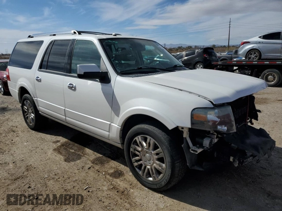 2013 Ford Expedition Max Limited with VIN 1FMJK1K57DEF59451, listed as a Copart auction lot 45117225 with 189,478 mi miles and Salvage title. Bid and sale history available at DreamBid. Image 4.