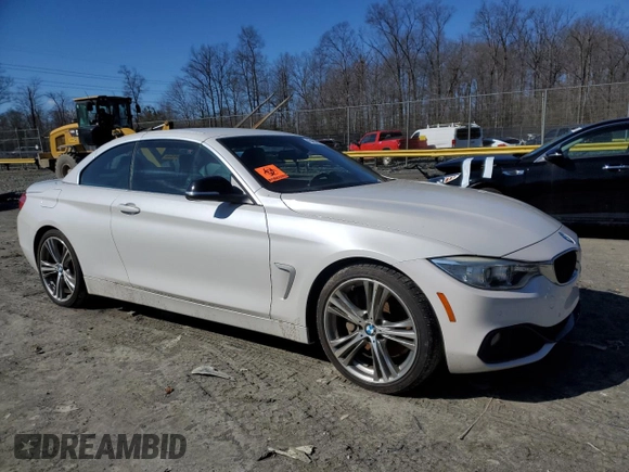 2015 BMW 4 Series 435i with VIN WBA3T3C55FP737964, listed as a Copart auction lot 45462005 with Not Provided miles and Salvage Title. Bid and sale history available at carsss.com. Image 4.