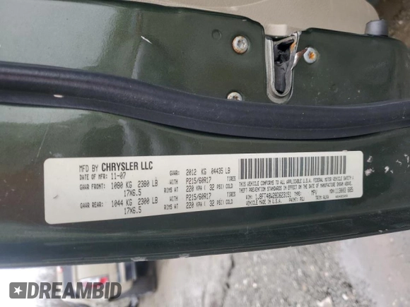 2008 Jeep Patriot Limited with VIN 1J8FT48W28D623151, listed as a Copart auction lot 44363375 with 218,930 mi miles and Salvage Title. Bid and sale history available at DreamBid. Image 13.