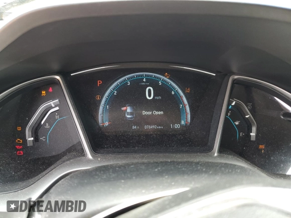 2016 Honda Civic EX-T with VIN 19XFC1F47GE014982, listed as a Copart auction lot 59727615 with 78,492 mi miles and Salvage title. Bid and sale history available at DreamBid. Image 9.