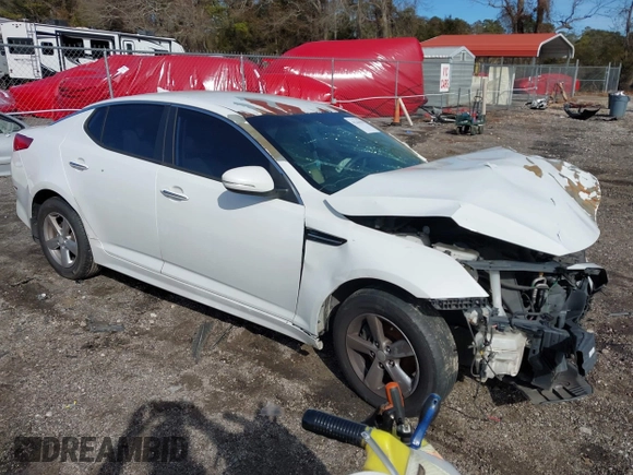 2015 Kia Optima LX with VIN 5XXGM4A75FG386704, listed as a IAAI auction lot 41344996 with 266,993 mi miles and . Bid and sale history available at DreamBid. Image 1.