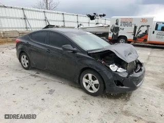 2013 Hyundai Elantra GLS with VIN 5NPDH4AE3DH173015, listed as a Copart auction lot 46912105 with 165,569 mi miles and Salvage Title. Bid and sale history available at carsss.com. Image 4.