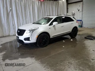 2022 Cadillac XT5 AWD Sport with VIN 1GYKNHRS5NZ167383, listed as a Copart auction lot 46929465 with 25,535 mi miles and Salvage title. Bid and sale history available at DreamBid. Image 1.
