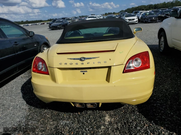2008 Chrysler Crossfire Limited with VIN 1C3LN65L28X075729, listed as a Copart auction lot 78510044 with 46,216 mi miles and Salvage Title. Bid and sale history available at carsss.com. Image 6.