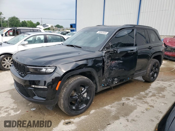 2025 Jeep Grand Cherokee Limited with VIN 1C4RJHBG9SC316771, listed as a Copart auction lot 58943495 with 860 mi miles and Salvage title. Bid and sale history available at DreamBid. Image 1.