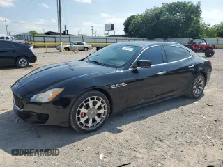 2014 Maserati Quattroporte S Q4 z VIN ZAM56RRA5E1111399, wystawiony jako Copart lot #59484555 z przebiegiem 12 425 mil mil oraz Czysty tytuł • Clean title. Historia ofert i sprzedaży dostępna na DreamBid. Obrazek 1.