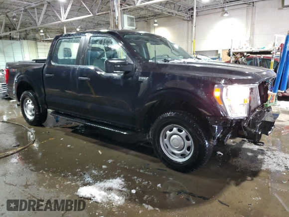 2022 Ford F-150 XL with VIN 1FTEW1EP0NKD52121, listed as a Copart auction lot 46097955 with 69,185 mi miles and Clean Title. Bid and sale history available at carsss.com. Image 4.