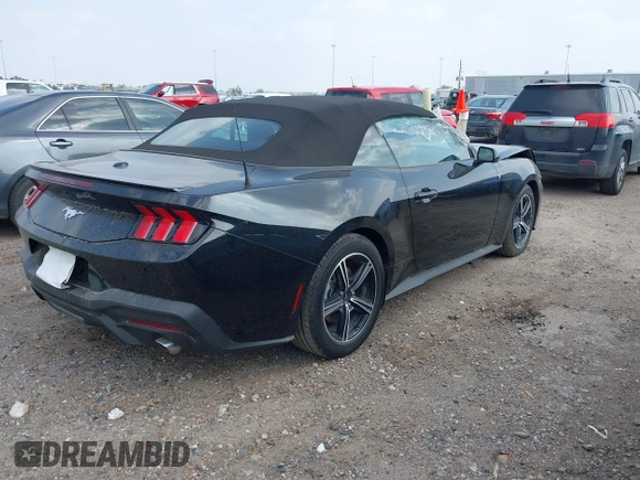 2025 Ford Mustang EcoBoost with VIN 1FAGP8UH9S5105110, listed as a IAAI auction lot 41808310 with 3,703 mi miles. Bid and sale history available at carsss.com. Image 4.