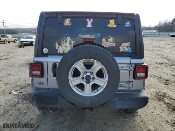 2020 Jeep Wrangler Unlimited Sport S with VIN 1C4HJXDN9LW114918, listed as a Copart auction lot 44395605 with 98,679 mi miles and Salvage Title. Bid and sale history available at carsss.com. Image 6.