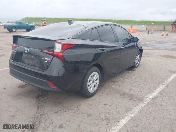 2022 Toyota Prius L Eco with VIN JTDKAMFU8N3188361, listed as a IAAI auction lot 41726369 with 48,517 mi miles. Bid and sale history available at carsss.com. Image 4.