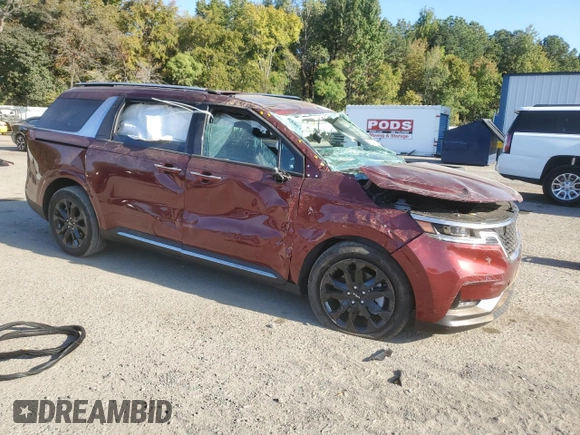 2024 Kia Carnival SX Prestige with VIN KNDNE5H37R6414924, listed as a Copart auction lot 77483414 with 10,016 mi miles and Salvage Title. Bid and sale history available at carsss.com. Image 4.