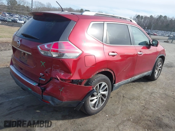 2014 Nissan Rogue SV with VIN 5N1AT2MT2EC851245, listed as a IAAI auction lot 41611370 with 172,157 mi miles. Bid and sale history available at carsss.com. Image 4.