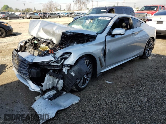 2017 Infiniti Q60 Sport with VIN JN1EV7EK1HM360220, listed as a Copart auction lot 45929095 with 28,612 mi miles and Salvage title. Bid and sale history available at DreamBid. Image 1.