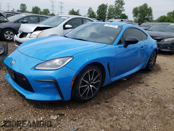 2022 Toyota GR86 with VIN JF1ZNBC10N8752398, listed as a Copart auction lot 57057444 with 32,502 mi miles and Salvage Title. Bid and sale history available at carsss.com. Image 1.