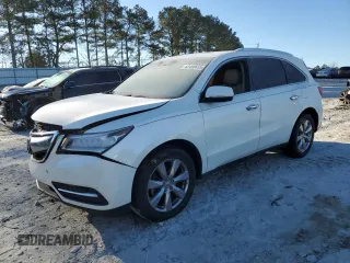2015 Acura MDX Advance/Entertainment Pkg with VIN 5FRYD3H82FB008516, listed as a Copart auction lot 42458635 with 59,248 mi miles and Salvage Title. Bid and sale history available at carsss.com. Image 1.