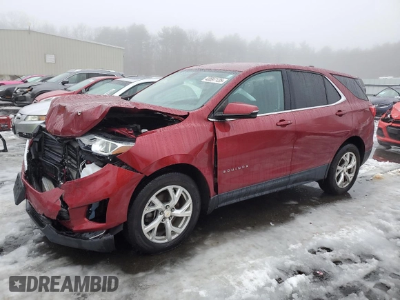 2018 Chevrolet Equinox LT with VIN 2GNAXTEX8J6189035, listed as a Copart auction lot 43597135 with 48,804 mi miles and Salvage Title. Bid and sale history available at carsss.com. Image 1.