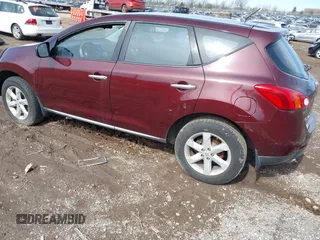 2009 Nissan Murano SL with VIN JN8AZ18U39W010043, listed as a IAAI auction lot 41772943 with 219,818 mi miles and . Bid and sale history available at DreamBid. Image 3.