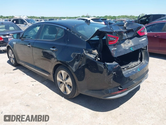 2015 Kia Optima Hybrid EX with VIN KNAGN4AD6F5091681, listed as a IAAI auction lot 42074960 with 162,748 mi miles. Bid and sale history available at carsss.com. Image 3.