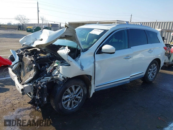 2013 Infiniti JX35 with VIN 5N1AL0MM5DC334193, listed as a IAAI auction lot 41459014 with Not Provided miles and . Bid and sale history available at DreamBid. Image 18.