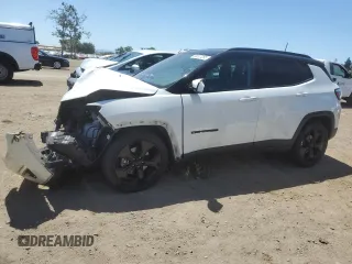 2021 Jeep Compass Latitude with VIN 3C4NJCBB5MT555862, listed as a Copart auction lot 56327265 with 74,842 mi miles and Salvage title. Bid and sale history available at DreamBid. Image 1.