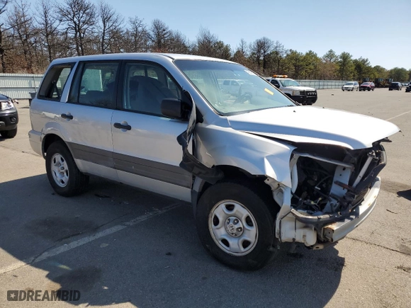 2005 Honda Pilot LX with VIN 2HKYF18195H551915, listed as a Copart auction lot 42939515 with 0 mi miles and Salvage Title. Bid and sale history available at carsss.com. Image 4.