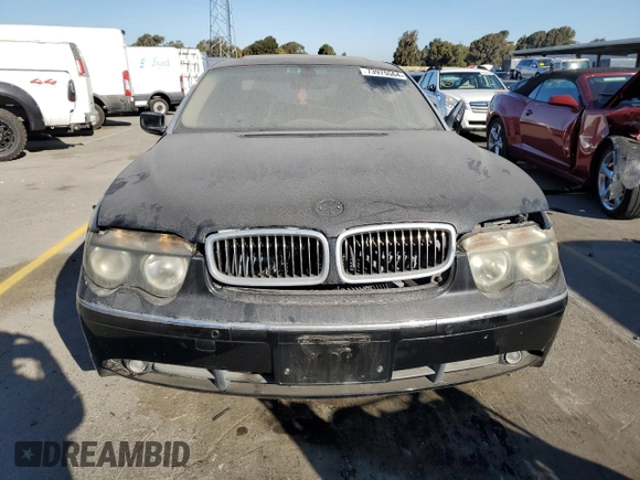 2003 BMW 7 Series 745Li with VIN WBAGN63453DR13798, listed as a Copart auction lot 73981844 with 156,080 mi miles and Clean Title. Bid and sale history available at carsss.com. Image 5.