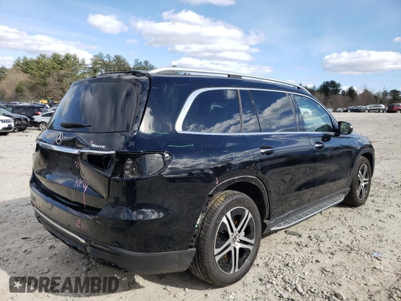 2021 Mercedes-Benz GLS 450 with VIN 4JGFF5KE3MA424413, listed as a Copart auction lot 45799114 with 31,631 mi miles and . Bid and sale history available at DreamBid. Image 3.