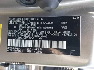 2019 Lexus NX 300 with VIN JTJBARBZ7K2194049, listed as a IAAI auction lot 42429377 with 23,450 mi miles and . Bid and sale history available at DreamBid. Image 9.