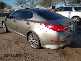 2014 Kia Optima SXL Turbo with VIN 5XXGR4A60EG351334, listed as a IAAI auction lot 41513606 with 174,382 mi miles and . Bid and sale history available at DreamBid. Image 3.