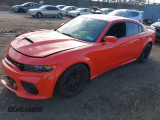 2022 Dodge Charger Scat Pack Widebody with VIN 2C3CDXGJ3NH101081, listed as a IAAI auction lot 41351466 with 9,575 mi miles and . Bid and sale history available at DreamBid. Image 17.