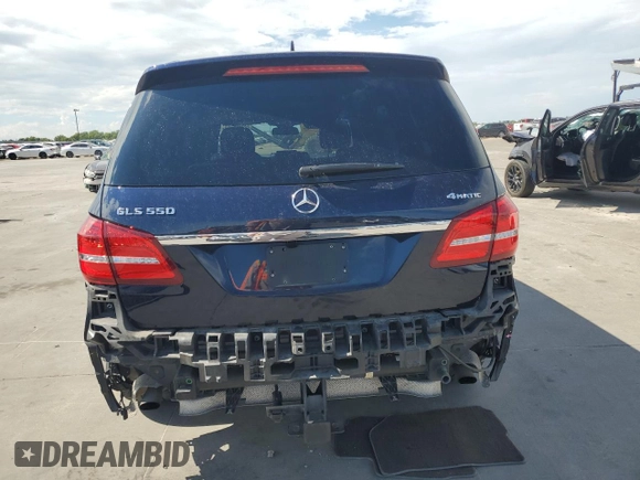 2018 Mercedes-Benz GLS 550 with VIN 4JGDF7DEXJB076566, listed as a Copart auction lot 68978794 with 59,937 mi miles and Salvage Title. Bid and sale history available at DreamBid. Image 6.