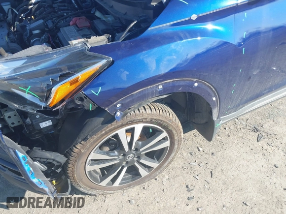 2018 Nissan Kicks SV with VIN 3N1CP5CUXJL525112, listed as a IAAI auction lot 41505288 with 50,019 mi miles and . Bid and sale history available at DreamBid. Image 6.