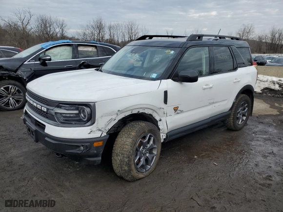2023 Ford Bronco Sport Badlands with VIN 3FMCR9D90PRD25429, listed as a Copart auction lot 46217595 with 68,842 mi miles and Salvage Title. Bid and sale history available at carsss.com. Image 1.
