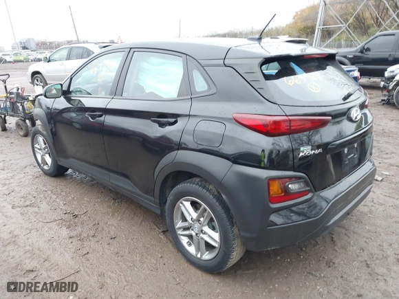 2021 Hyundai Kona SE with VIN KM8K1CAA3MU663328, listed as a IAAI auction lot 40859258 with 80,566 mi miles. Bid and sale history available at carsss.com. Image 3.