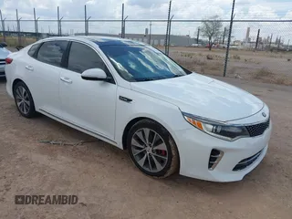 2016 Kia Optima SXL Turbo with VIN 5XXGV4L28GG048326, listed as a IAAI auction lot 42796245 with 188,987 mi miles and . Bid and sale history available at DreamBid. Image 1.