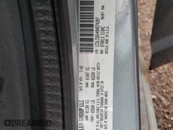 2009 Chrysler Sebring Limited with VIN 1C3LC56V49N574397, listed as a Copart auction lot 57358645 with Not provided miles and Salvage title. Bid and sale history available at DreamBid. Image 12.