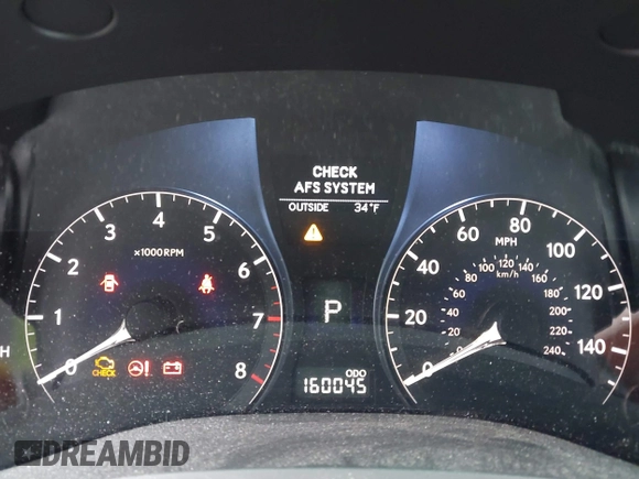 2010 Lexus RX 350 with VIN JTJBK1BA8A2432269, listed as a IAAI auction lot 41997952 with 160,045 mi miles. Bid and sale history available at carsss.com. Image 7.