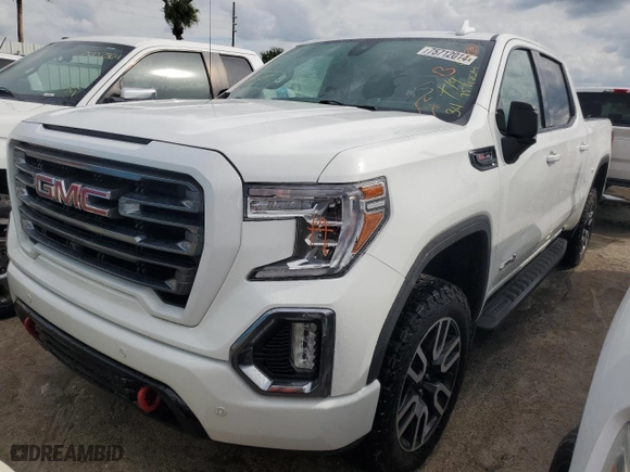 2022 GMC Sierra 1500 Limited AT4 with VIN 1GTP9EEL4NZ117345, listed as a Copart auction lot 75712014 with 74,997 mi miles and Salvage Title. Bid and sale history available at carsss.com. Image 1.